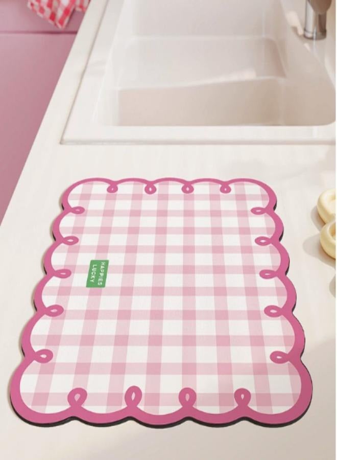 Kitchen countertop diatomaceous mud drain mat household dishes dishes chopsticks insulated tea tray coaster absorbent mat placemat