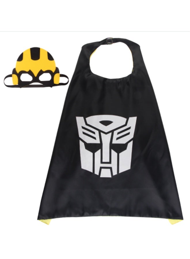 JCB CHIC عباءة وقناع هالوين للأطفال  - 70 * 70 سم  زي هالوين للأطفال – زي باتمان للأطفال مثالي لعيد الهالوين وحفلات التنكر والتقمص