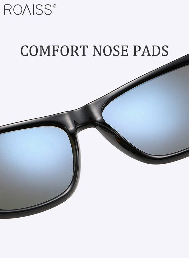 roaiss Polarized Square Sunglasses for Men Women, UV400 Protection Sun Glasses with Flexible Aluminum Temples, Fashion Anti-glare Sun Shades for Shopping Party Travel with Glasses Case, 58mm - Image 5