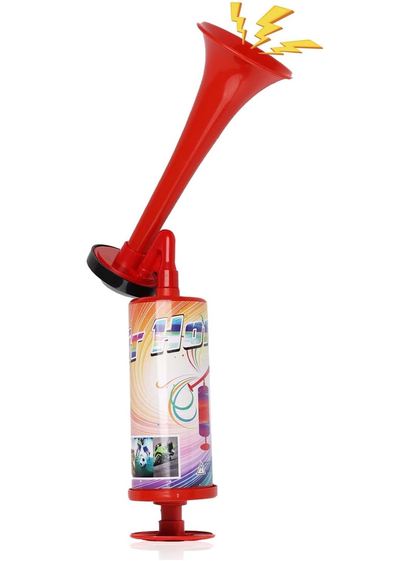 Generic Handheld Air Horn, Super Loud Noisemakers Bear Horn Self Defense Reusable Air Pump Horns Sports and Marine Signal Safety Alarm Horn for Boating, Sports Events, Graduation, Birthday Parties (RED -2PCS )  - Image 4