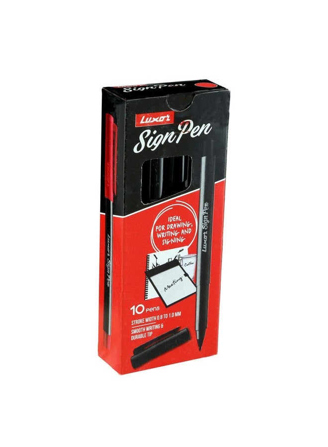 Luxor Luxor Rich Red Sign Fine Point Type Pen Durable Smooth
