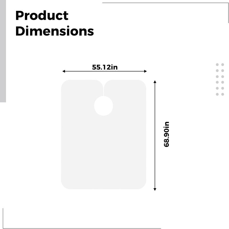 Haircutting Cape Breathable Professional, Barber Cape Adults 55.1 x 68.9 in / 140 x 175 cm, Soft Fabric for Salon Home Use, Men Lightweight Non-Stick - Image 2