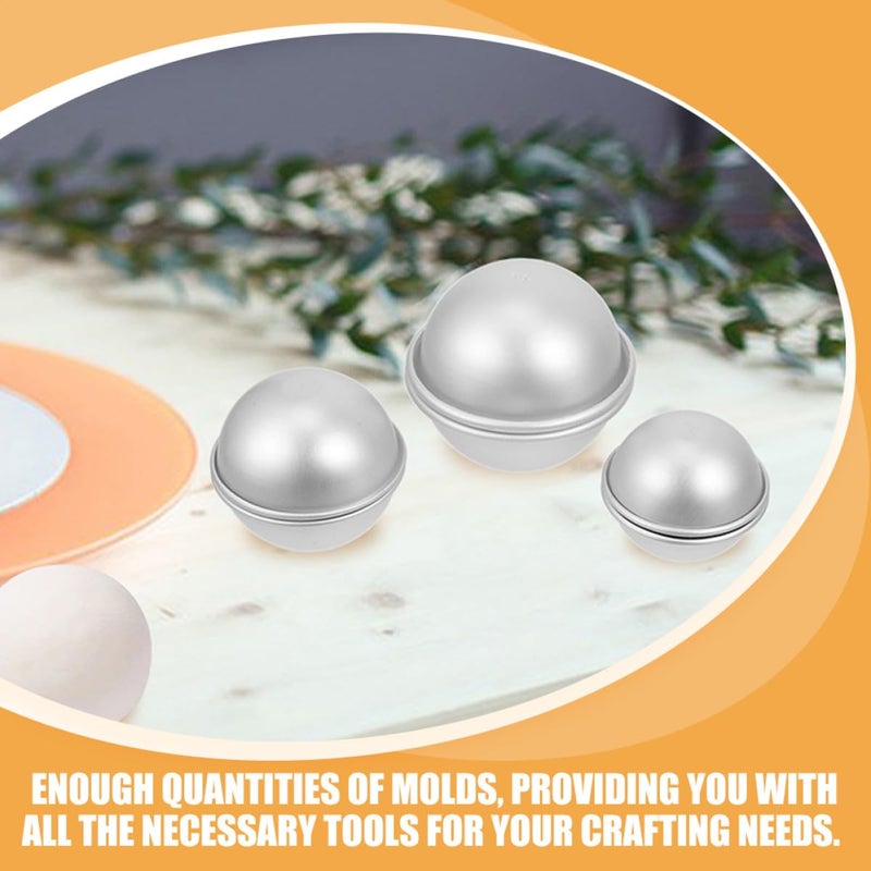 Aluminium Alloy Bath Bomb Mold Set 16 Pcs DIY Soap Sphere Craft Making Supplies - Image 5