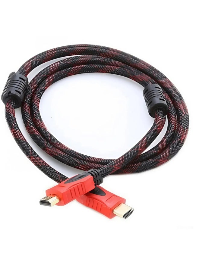 HDMI v1.4 cable, 3 meters long | High-speed wire with 3D ARC Ethernet | FHD 1080P,1080i,4K PS4 Xbox One Sky HD Laptop TV CCTV | gilded - Image 1