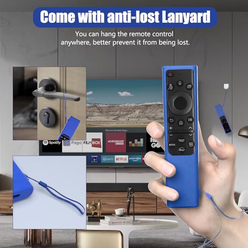 BE Beautiful Earth 2 Pack Silicone Remote Cover for Samsung Smart TV Remote 2019–2026, Non-Glow Protective Case for Solar Cell Remote BN59-01357 BN59-01385 BN59-01265A, Anti-Slip (Ocean Blue & Black) - Image 5