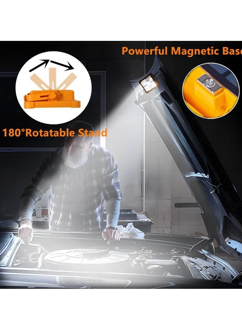 كشاف LED يعمل بالطاقة الشمسية مقاومة للماء و المطر, مزود ببطارية داخلية ضخمة لشحن الهاتف ومختلف الاجهزة - Image 3