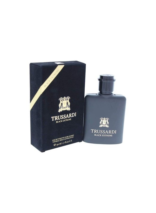 TRUSSARDI Black Extreme | Eau de Toilette | Spray for Men | Leather Scent | 1.7 oz