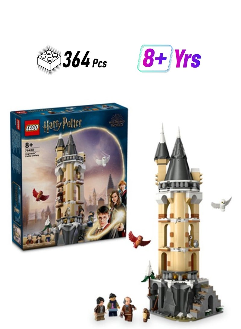 LEGO 76430 Harry Potter Hogwarts Castle Owlery, Fantasy Toy For Kids, Animal Adventure Playset, Includes 3 Characters, Wizarding World Gift Idea For Girls, Boys And Any Fan Aged 8 Plus (364 Pieces)  - Image 1