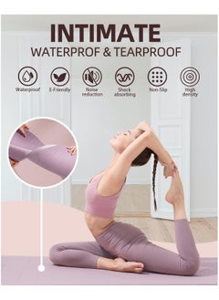 Vparty Thick Yoga Mat for Home Workout,183x61x0.6cm Non-Slip Exercise Fitness Yoga Mats,Eco-Friendly TPE Exercise Mats for Home Workout with strap & Carrying Bag  - Image 5