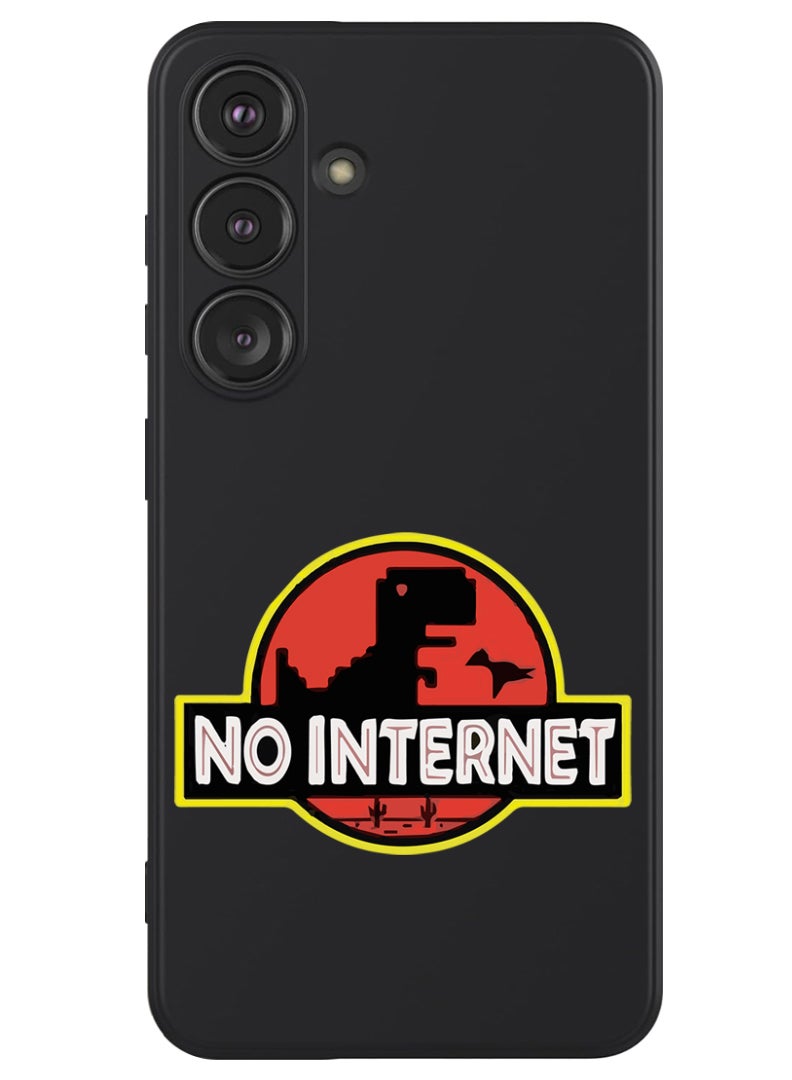 Theodor Protective Slim Fit Case Liquid Silicone Cover with Full Body Protection Anti-Scratch Shockproof Case For Samsung Galaxy S24 Plus (Black) - No Internet - Image 1