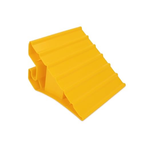 Camco Super Wheel Chock for Trailers RVs Large Heavy Duty Trailer Wheel Chock Constructed of Durable Plastic wUV inhibitors Use wTires Up to 29inches ReHitch in Confidence 44492
