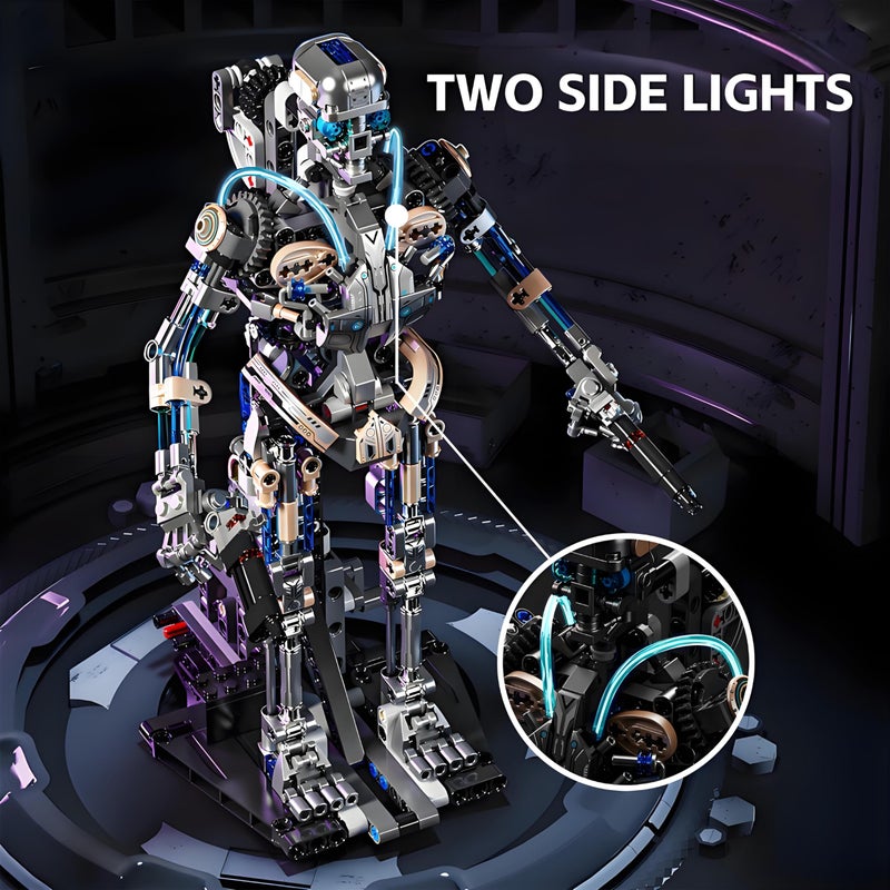 CSNRHG Mechanical Skeleton Robot Building Block Toy 692+Pieces Twistable Body and Poseable Design Creative STEM Toy for Kids and Adults - Image 5