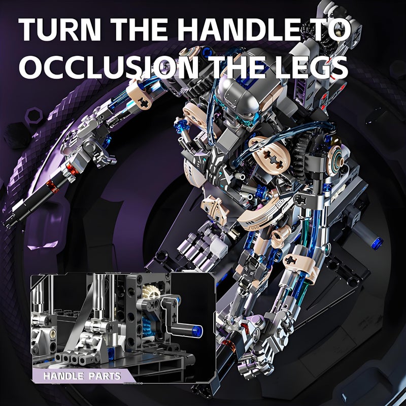 CSNRHG Mechanical Skeleton Robot Building Block Toy 692+Pieces Twistable Body and Poseable Design Creative STEM Toy for Kids and Adults - Image 3