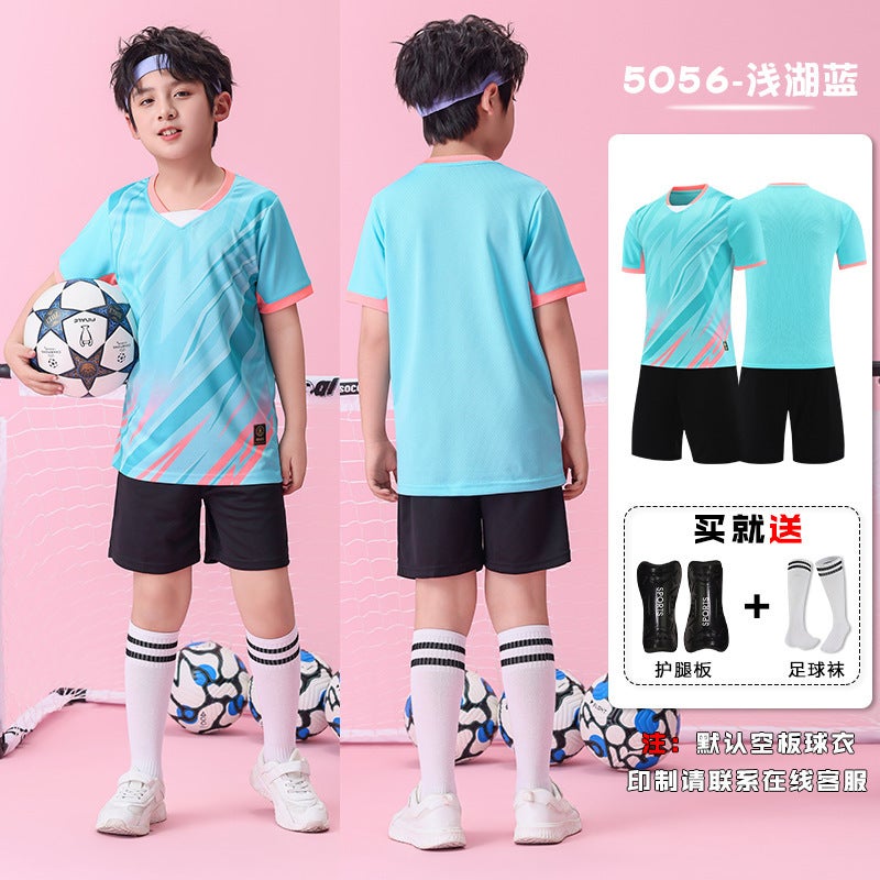 High-End Children'S Football Uniform Set, Breathable And Sweat-Absorbent Sports Football Game Training Uniform, Adult Football Jersey With Personalized Printing - Image 1