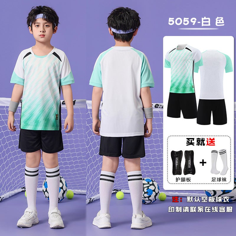 High-End Children'S Football Uniform Set, Breathable And Sweat-Absorbent Sports Football Game Training Uniform, Adult Football Jersey With Personalized Printing - Image 3