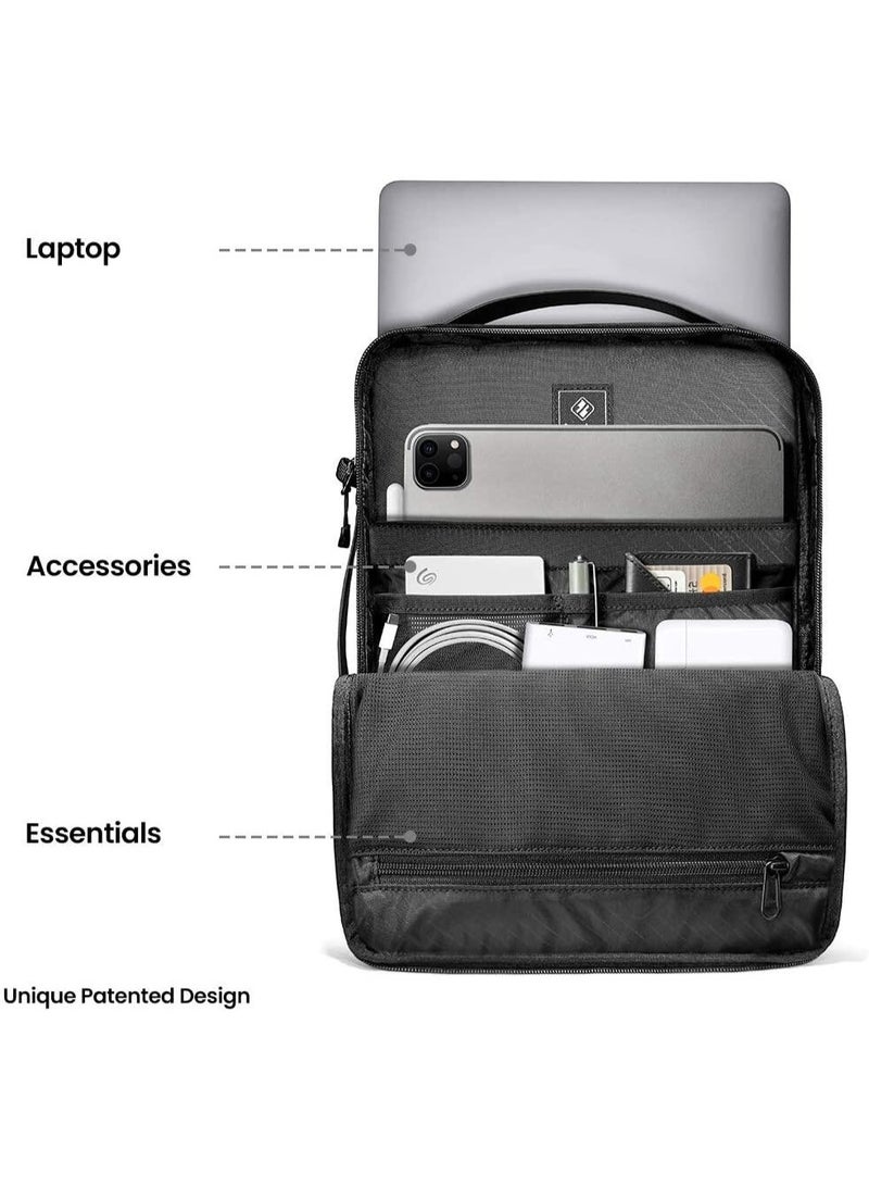 Tomtoc DefenderACE-A04 Eco-Friendly 14-Inch Laptop Shoulder Bag – Slim 360° Protective Sleeve with Strap, Water-Resistant Recycled Fabric – Compatible with MacBook Pro 14", MacBook Air M3/M2, Dell XPS 13, Surface Laptop 5  - Image 3
