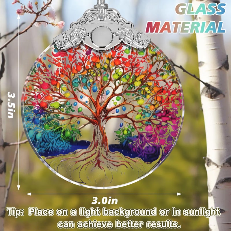 Jocidea Christmas Ornament - Stained Glass Tree of Life Ornament - Christmas Home Decor - Christmas Tree Ornament - Holiday Ornament - Holiday Present Ideas - Gift Exchange - Image 2