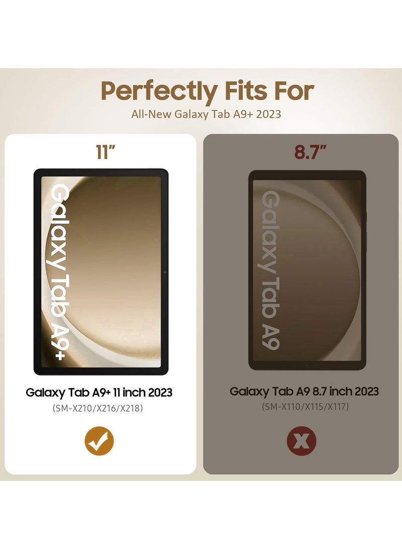 DUSALA Clear Case Cover Compatible with Galaxy Tab A9 Plus/Tab A9 +, Slim Lightweight Transparent Soft Cover with Soft Silicone Raised Edge - Image 2