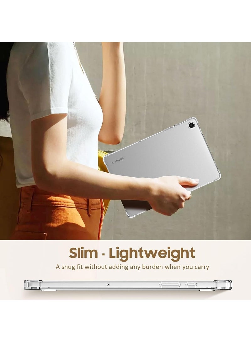 DUSALA Clear Case Cover Compatible with Galaxy Tab A9 Plus/Tab A9 +, Slim Lightweight Transparent Soft Cover with Soft Silicone Raised Edge - Image 4