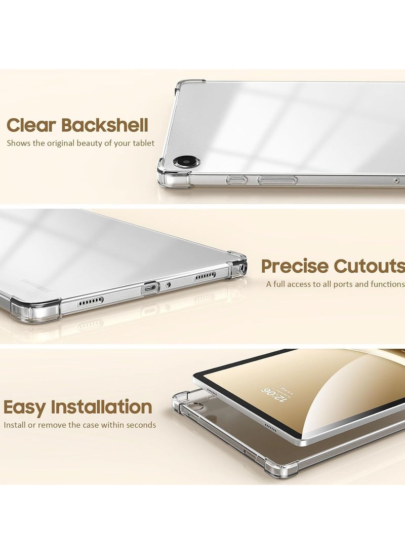 DUSALA Clear Case Cover Compatible with Galaxy Tab A9 Plus/Tab A9 +, Slim Lightweight Transparent Soft Cover with Soft Silicone Raised Edge - Image 5