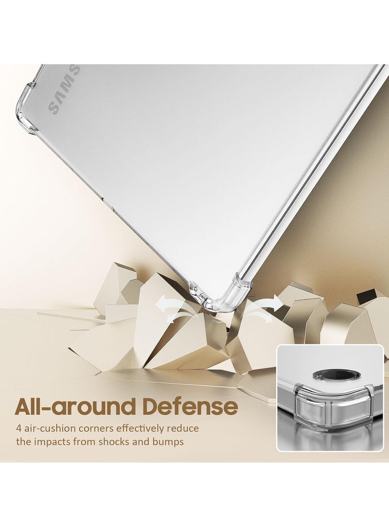 DUSALA Clear Case Cover Compatible with Galaxy Tab A9 Plus/Tab A9 +, Slim Lightweight Transparent Soft Cover with Soft Silicone Raised Edge - Image 3