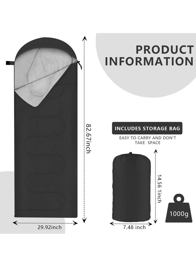 4-Season Camping Sleeping Bag, 210x75cm, 0.95kg – Portable Waterproof for Adults & Kids - Image 2