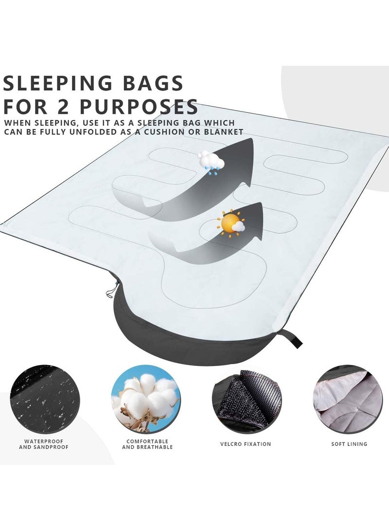 4-Season Camping Sleeping Bag, 210x75cm, 0.95kg – Portable Waterproof for Adults & Kids - Image 3
