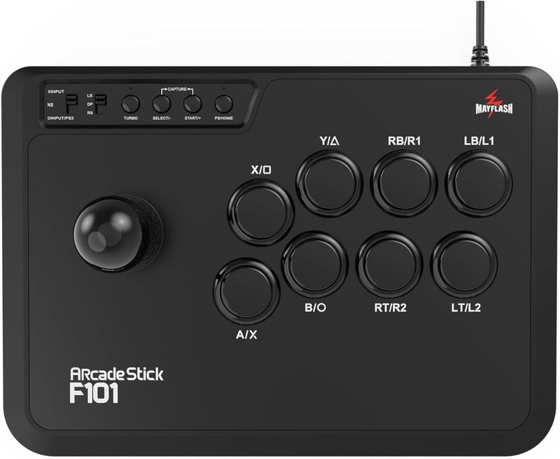 May Flash Arcade Fighting Stick F101 for Switch/Switch 2, PC Windows, PS3, Android, NeoGeo mini, SEGA MEGA Drive mini, GENESIS mini - Image 2
