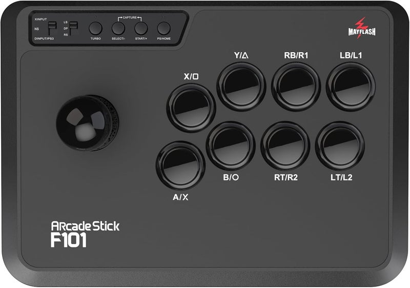 May Flash Arcade Fighting Stick F101 for Switch/Switch 2, PC Windows, PS3, Android, NeoGeo mini, SEGA MEGA Drive mini, GENESIS mini - Image 1
