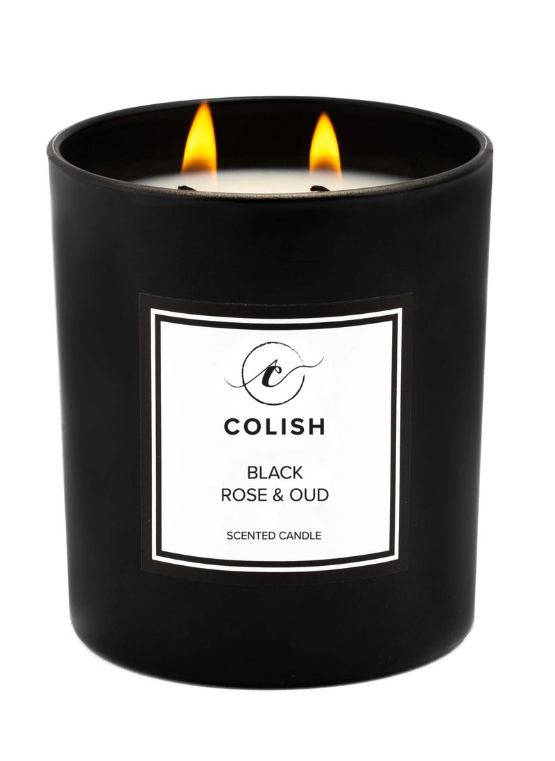 كوليش شمعة معطرة برائحة الورد الأسود والعود 230 جرام  - Image 1