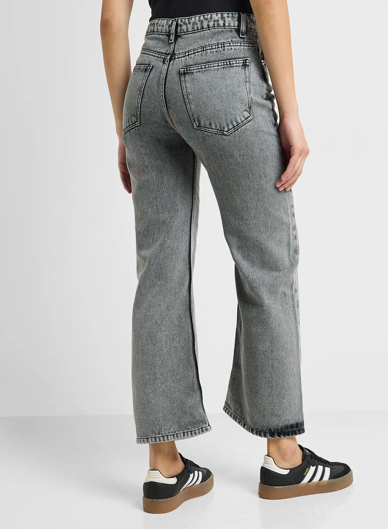 Ginger Straight Fit Acid Wash Jeans