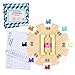 Offelec Mexican Train Dominoes Accessories Set with Wooden Hub Felted Bottom Includes 9 Metal Train Markers 100Sheet Score Pads Mexican Train Domino Game Replacement Parts for 28 Players Family Game - Image 2