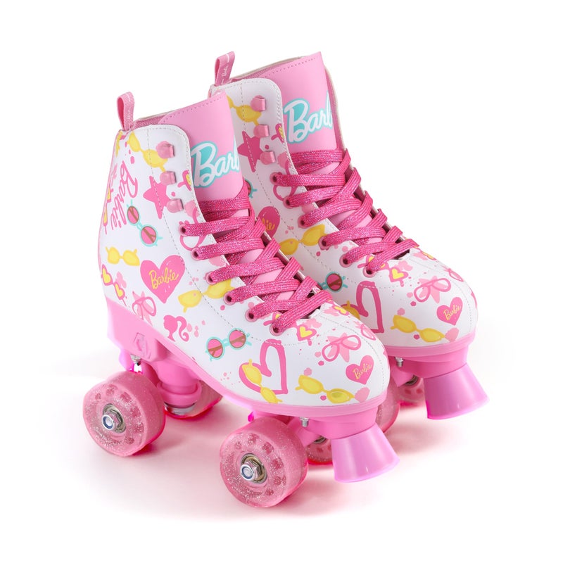 VOYAGER Barbie Roller Skates for Girls - Adjustable Sizes 12-2, Glitter Wheels, ABEC 5 Bearings - Durable PVC Material, Foam Shoe Lining - Perfect for Active Fun and Adventures - Image 1