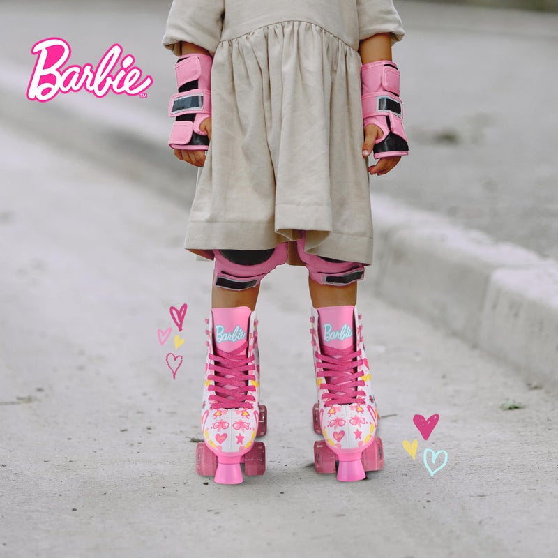 VOYAGER Barbie Roller Skates for Girls - Adjustable Sizes 12-2, Glitter Wheels, ABEC 5 Bearings - Durable PVC Material, Foam Shoe Lining - Perfect for Active Fun and Adventures - Image 5