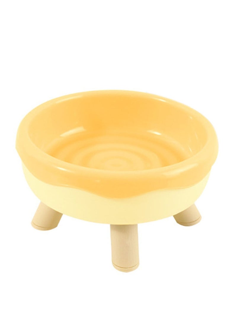 وعاء مرتفع للحيوانات الأليفة للطعام والماء، طبق للقطط غير قابل للانزلاق، تصميم على شكل دونات، مادة صديقة للبيئة، سهل التنظيف