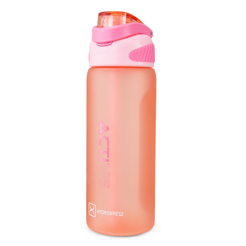 HYDROBREW Sip Switch Tritan Water Bottle 1000ml Leakproof, BPA Free, Straw & Spout Lid- Rose Silk - Image 1