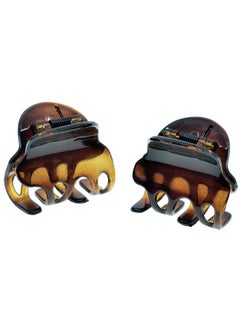 CAMILA Camila Paris NV36 French Hair Clip for Women, Set of 2 Small Tortoise Girls Hair Claw Clips Fashion Durable Hair Accessories for Women, Luxury Ladies Strong Hold No Slip Grip Clamp, Made in France 