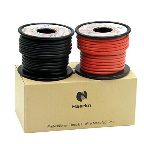 Haerkn 14 awg Silicone Electrical Wire Cable 66ft [Black 33ft Red 33ft] 14 Gauge Separete Wire Hook Up Oxygen Free Stranded Tinned Copper Wire High Temperature Resistance Spool - Image 4
