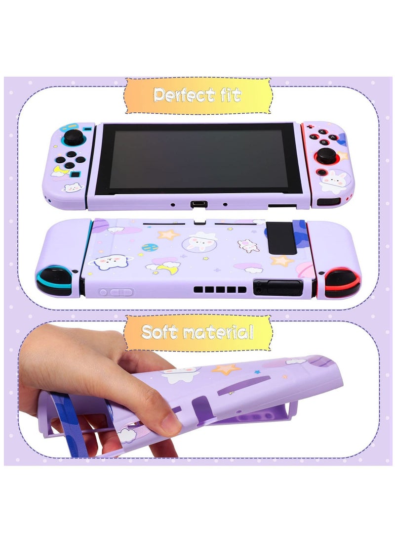 Y&D - Rabbit Protective Case and Carrying Case, Soft Slim Cover for Console Controllers, Hard Shell Travel Bag with 12 Game Card Slots (Compatible Switch) - Image 1