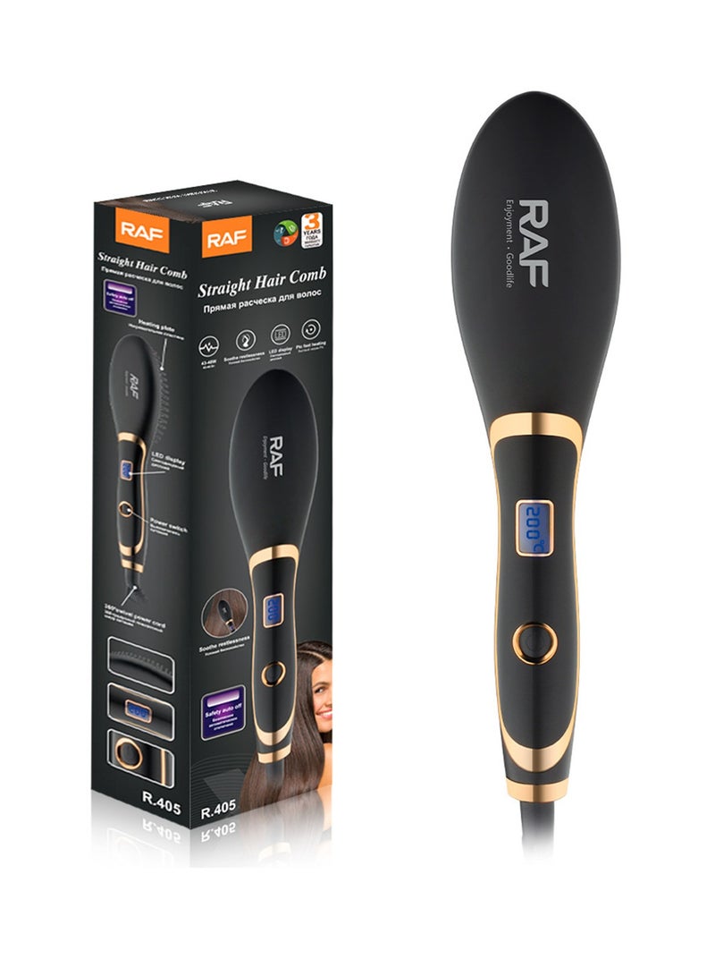 RAF R-405 Hair Straightener Brush 43-48W Ptc Heating  LED Screen Display For Soothing Hair Styling - Image 4