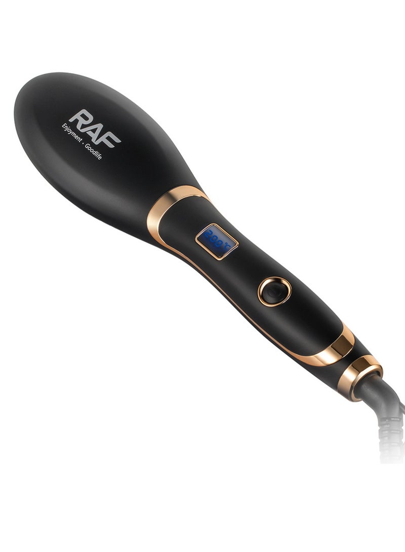 RAF R-405 Hair Straightener Brush 43-48W Ptc Heating  LED Screen Display For Soothing Hair Styling - Image 1