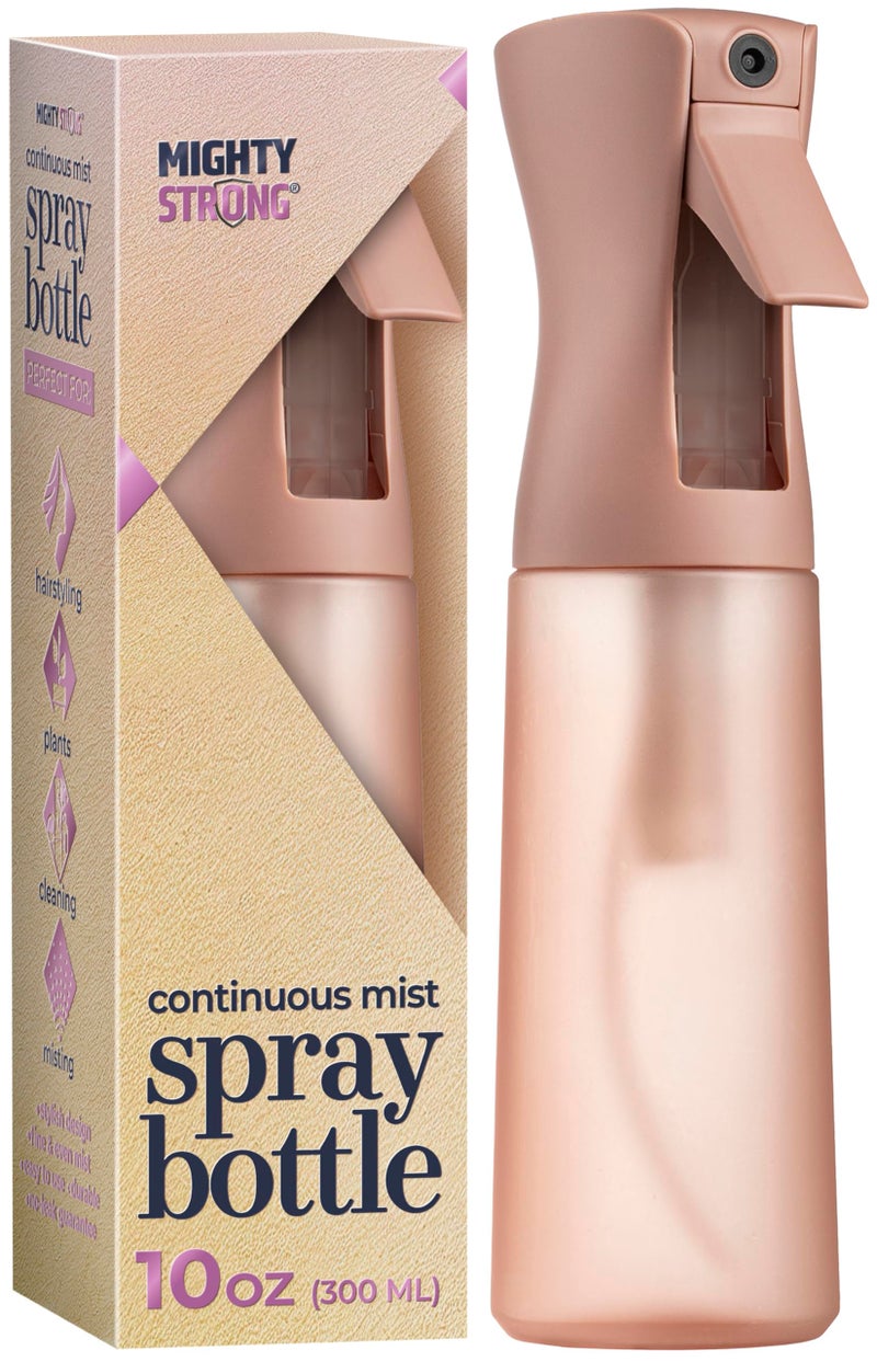 MIGHTY STRONG 10 OZ Continuous Spray Bottles - Ultra Fine Mist Sprayer | Water Spray Bottle For Hair Stuff, Mister Spray Bottle For Plants Mister | Hair Spray Bottles For Hairstyling, Cleaning, Salons - Image 1
