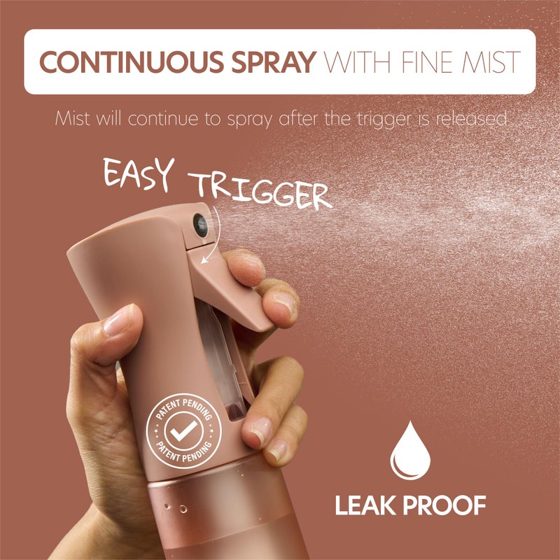 MIGHTY STRONG 10 OZ Continuous Spray Bottles - Ultra Fine Mist Sprayer | Water Spray Bottle For Hair Stuff, Mister Spray Bottle For Plants Mister | Hair Spray Bottles For Hairstyling, Cleaning, Salons - Image 3