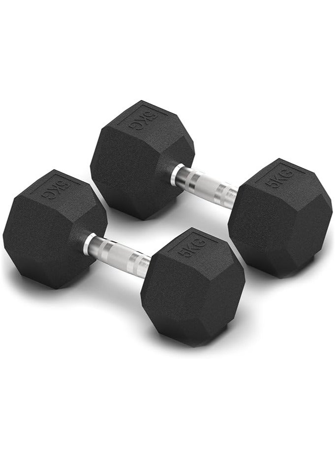 ZENO Dumbbells Set | Weights Dumbbells Set | Metal Dumbbells Pair | Hex Dumbbells For Workouts | Dumbbell Set For Home Training & Gym | Weights Set | Anti Slip & Anti Roll