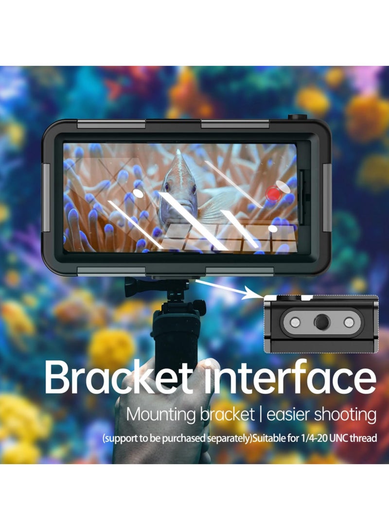 غلاف هاتف مقاوم للماء IP68 لآيفون 15 14 13 12 برو ماكس، لسامسونج إس 22 إس 23، لهواوي، 15 متر/50 قدم، غلاف غوص محترف للسباحة والغطس والتصوير تحت الماء والحماية - Image 5