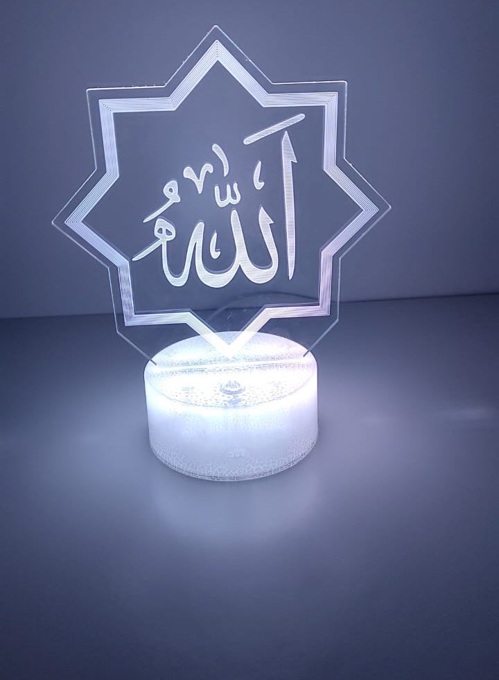 مصباح طاولة رمضان مبارك - هدية إسلامية متوهجة للعائلة والأصدقاء - Image 1
