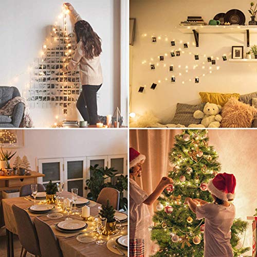 Lighting EVER Fairy Lights Plug in, 33ft 100 LED String Lights for Bedroom, Warm White Copper Wire Lights, Waterproof Indoor Outdoor Decorative Fairy Lights for Patio, Garden, Balcony, Vases, Craft - Image 5
