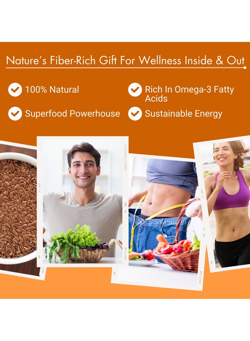 BLISS OF EARTH 100g Flax Seeds Raw Superfood for Weight Loss & Omega Rich High in Protein Pack of 3 - Image 5
