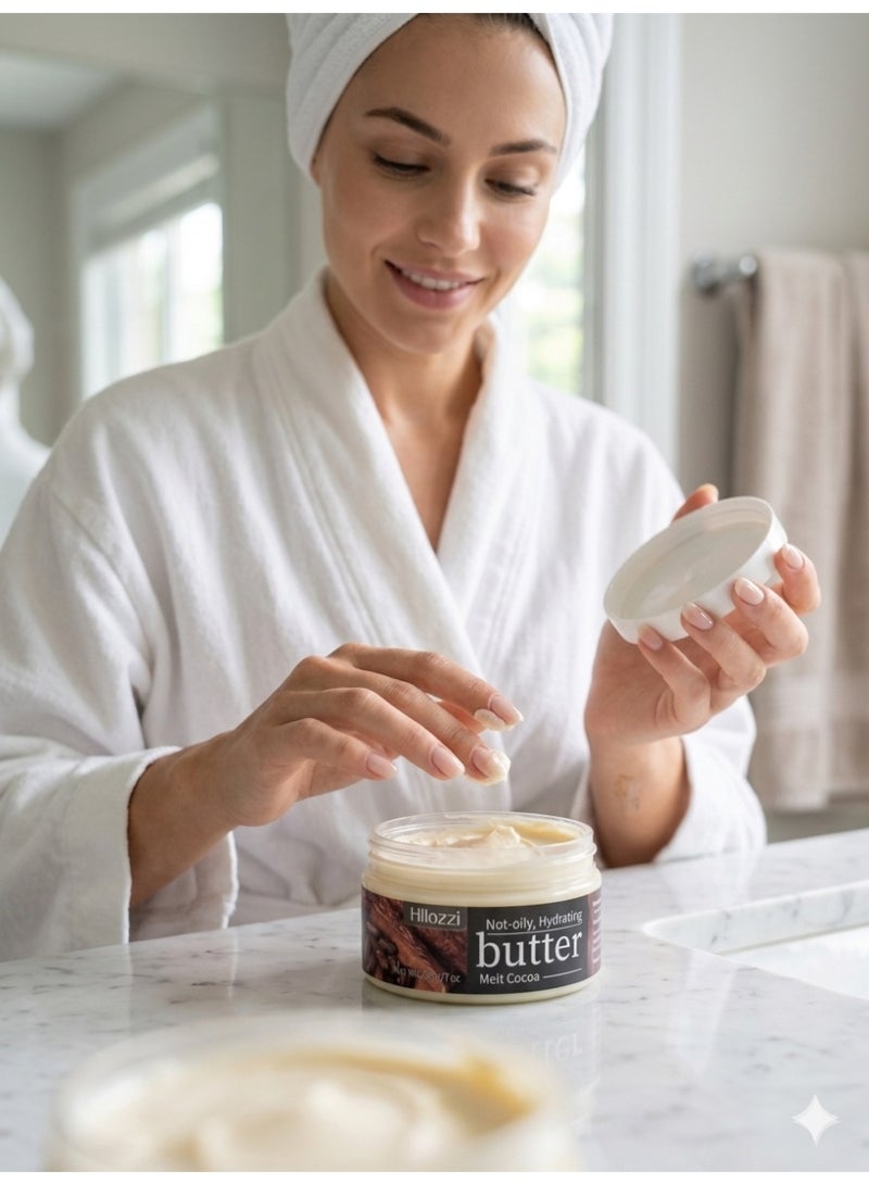 Hllozzi Moisturizing cocoa butter, the ideal choice for soft and radiant skin. 200g - Image 3