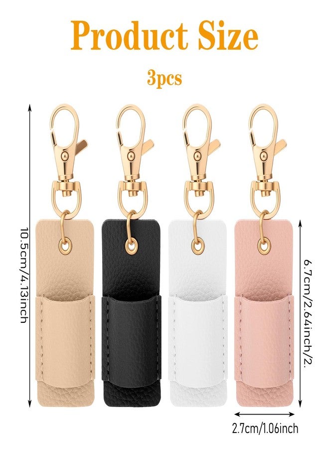 Nogeqi 4 Pcs Pen Holder for Lanyard Portable Anti-Lost Single Pen Lanyard Badge, Pocket PU Leather Pens Keychain Holder for Nurses Courier Clerk Office School - Image 4